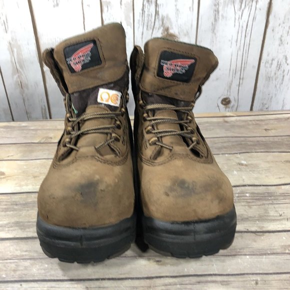Red Wings Shoes King Toe Safety Boots Womens Size 7 Leather #3540 Brown Lace Up - Picture 4 of 12